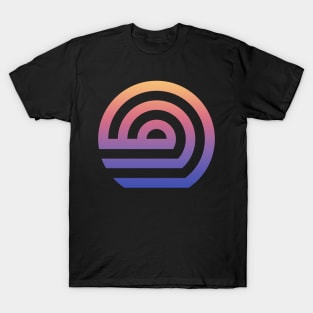 Surfing Geometric abstract minimal ombre T-Shirt